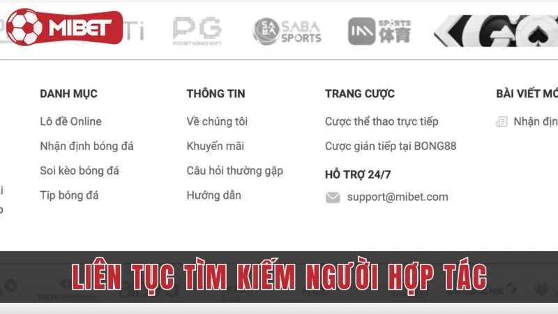 Liên tục tìm kiếm người hợp tác